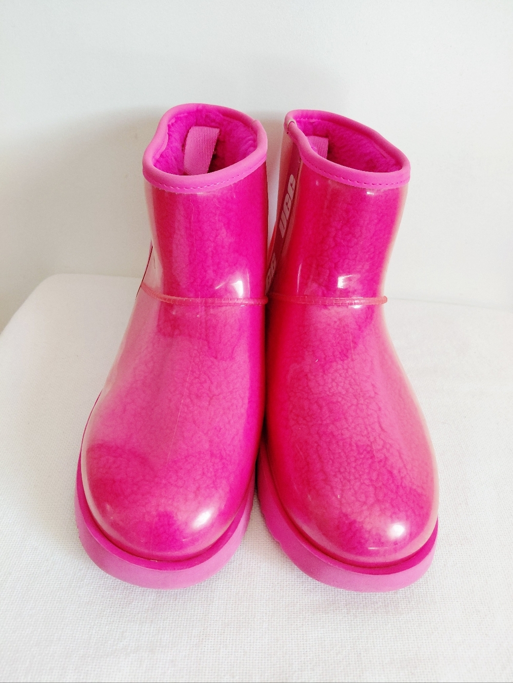 Ugg Clear Pink Boot Waterproof Size 10 - Picture 3 of 10